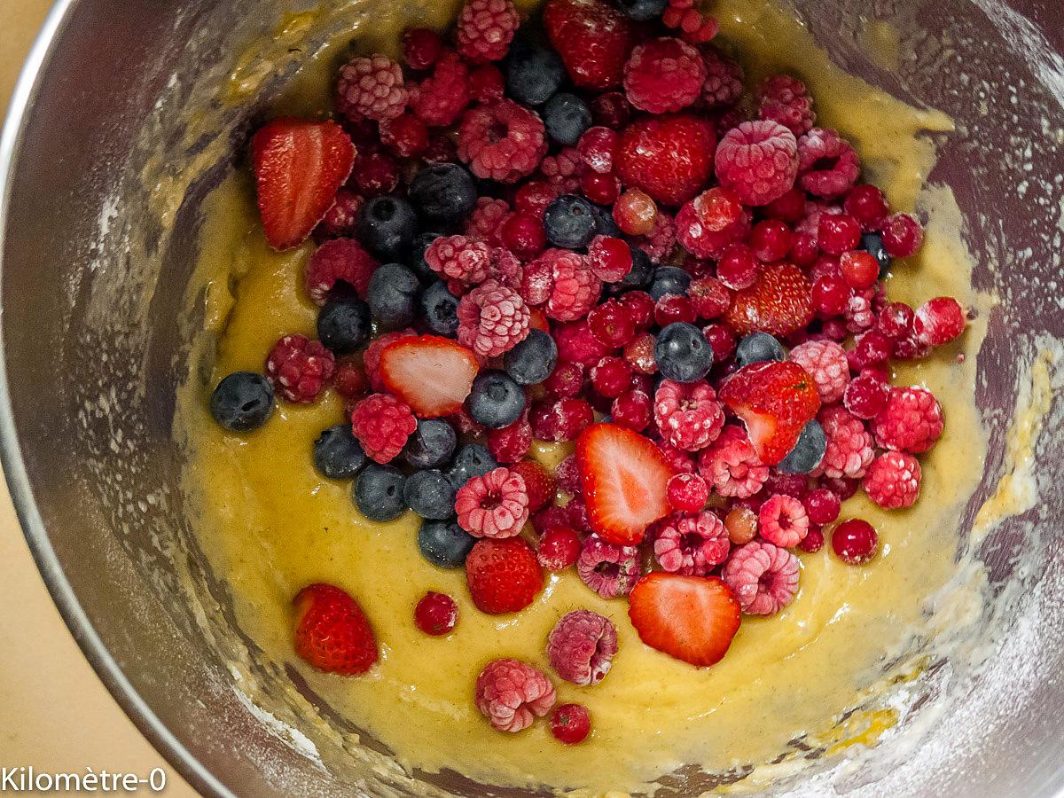 recette Cake facile aux fruits rouges