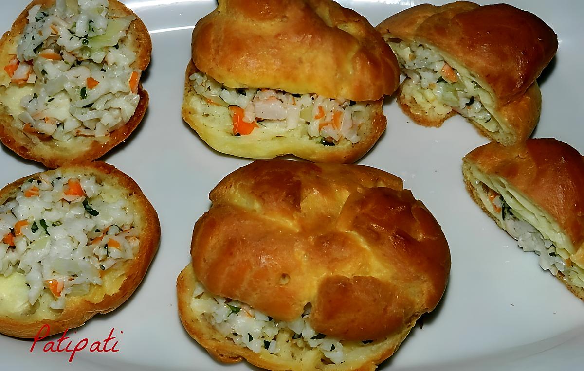 recette Petits choux farcis aux crabes