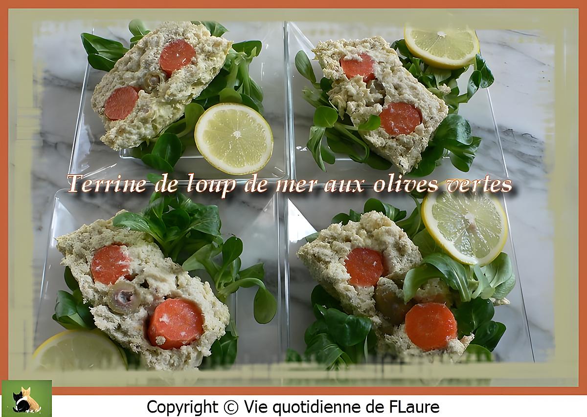 recette Terrine de loup de mer aux olives vertes