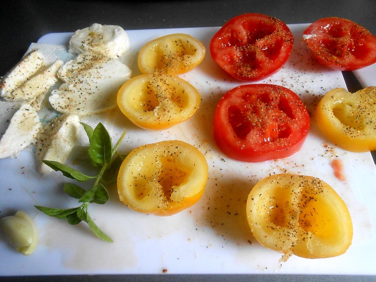 recette POELEE DE TOMATES MOZZARELLA