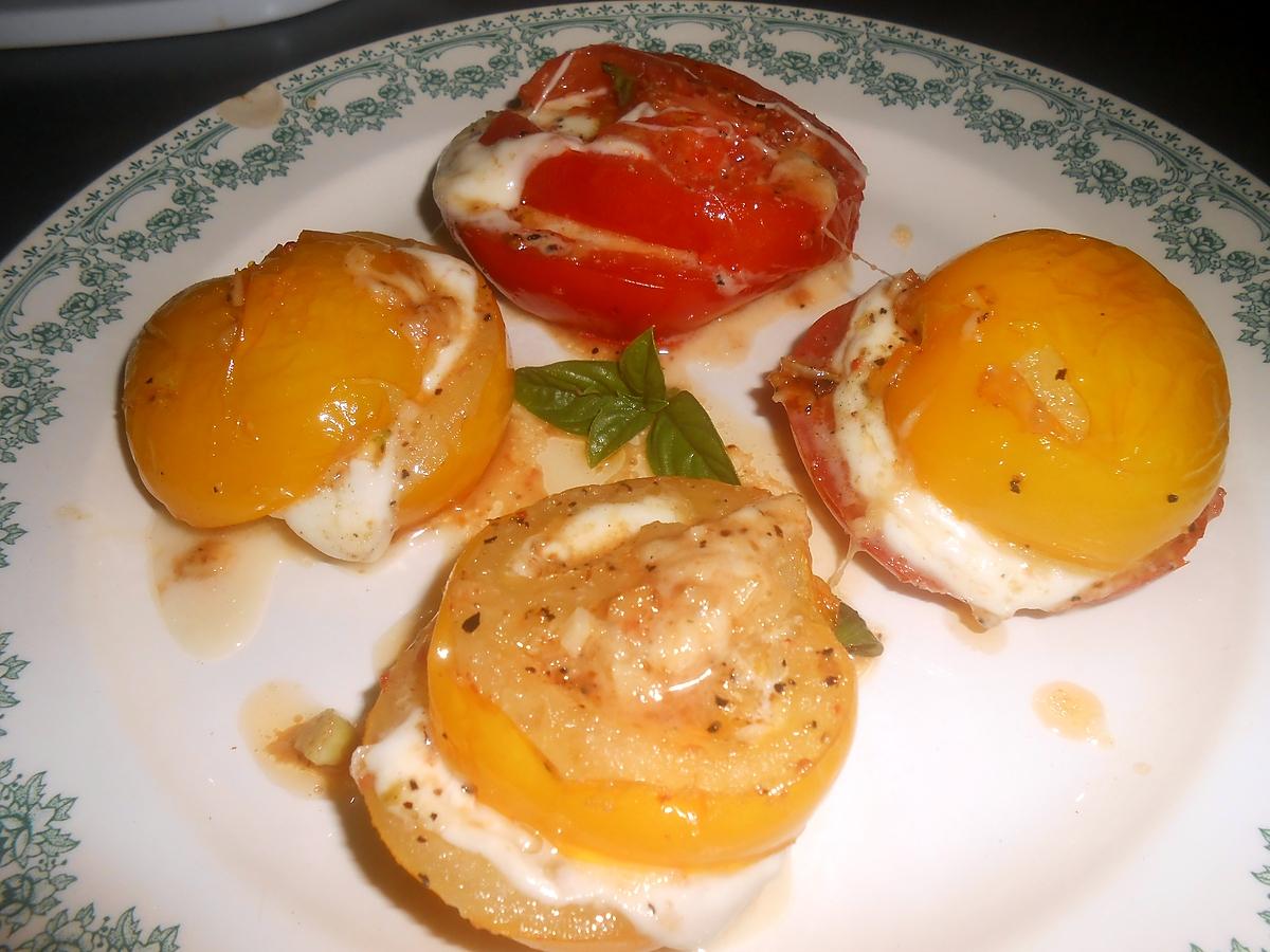 recette POELEE DE TOMATES MOZZARELLA