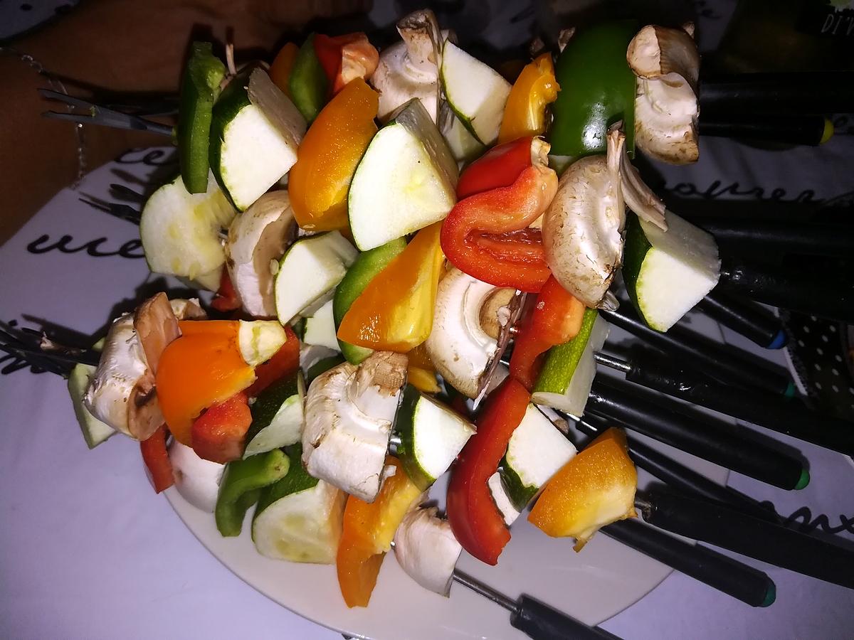 recette Brochettes de légumes