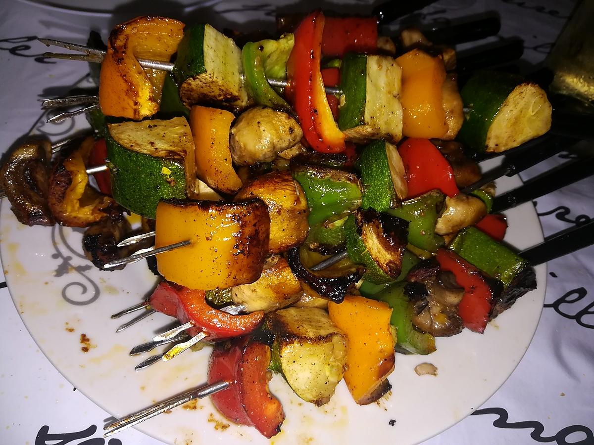 recette Brochettes de légumes