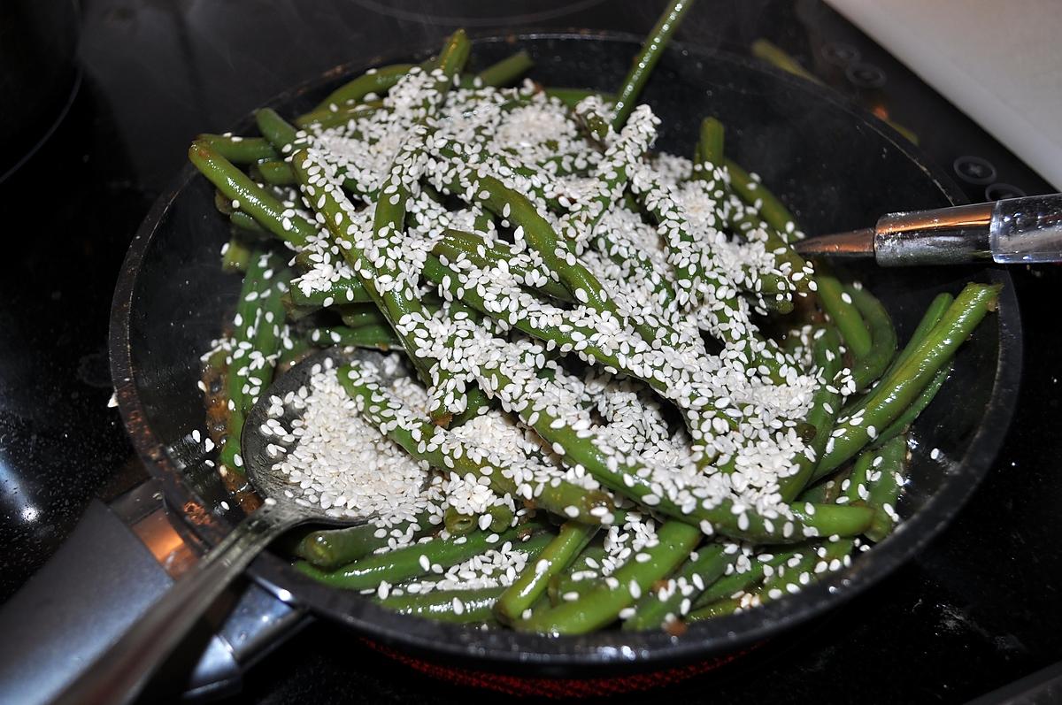 recette Haricots vert au sésame