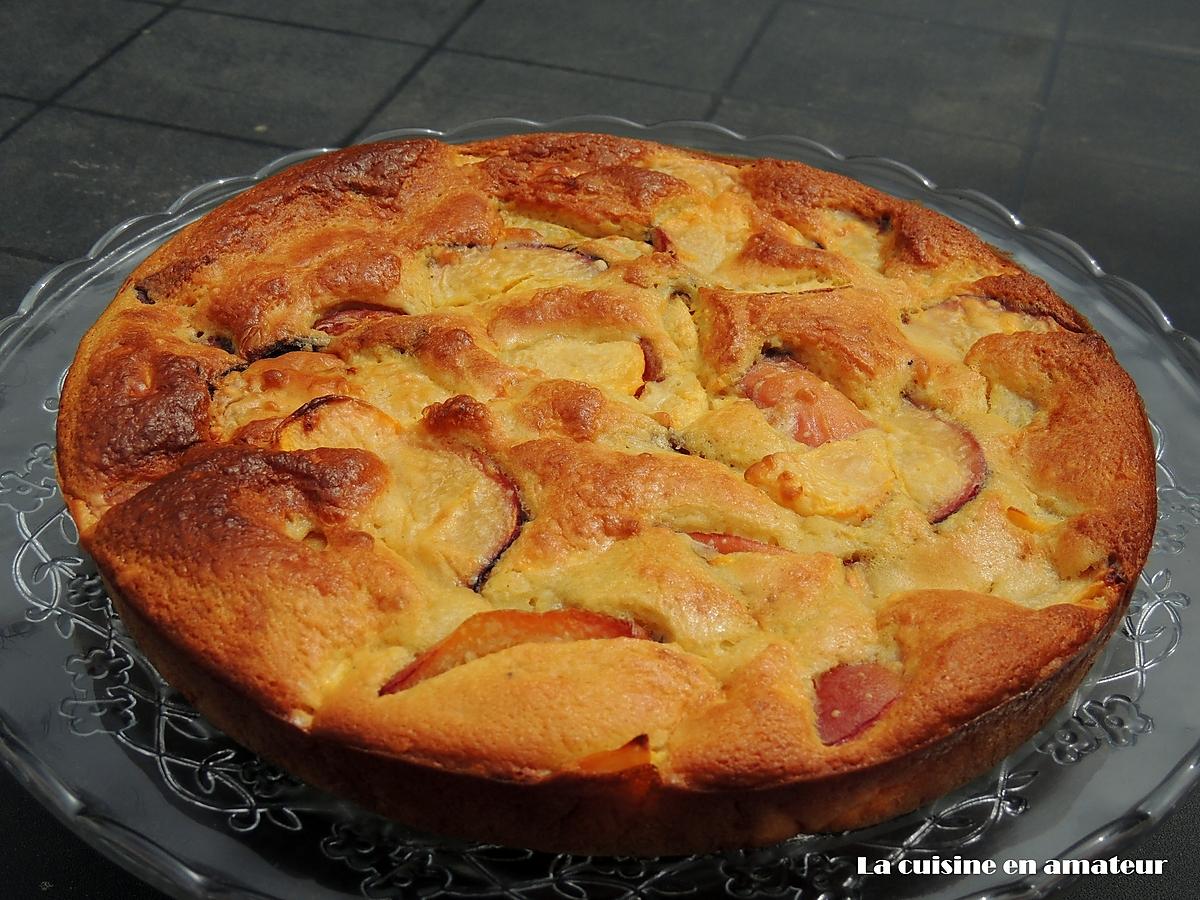 recette Gâteau invisible aux brugnons WW