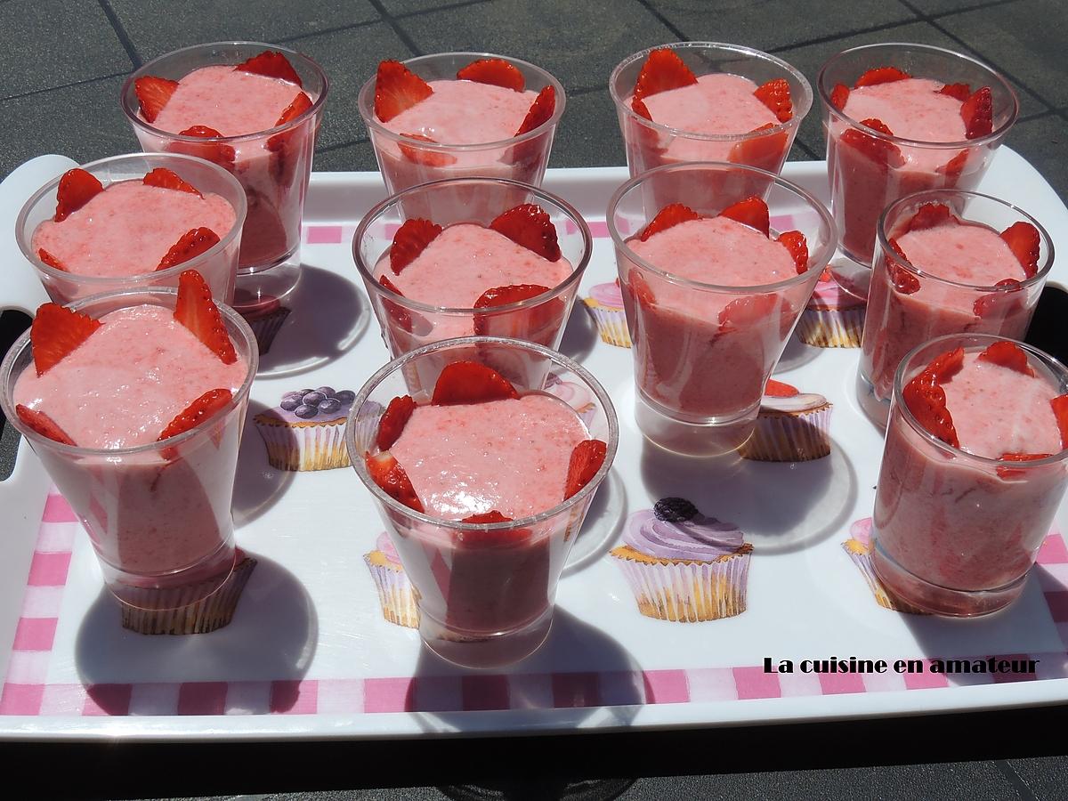 recette Mousses aux fraises