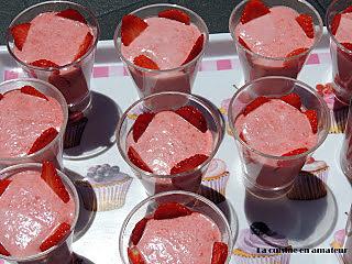 recette Mousses aux fraises