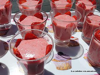 recette Mousses aux fraises