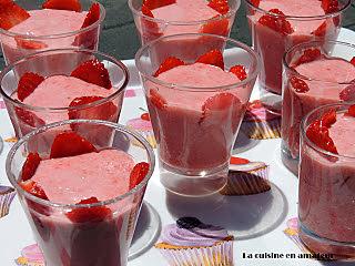 recette Mousses aux fraises