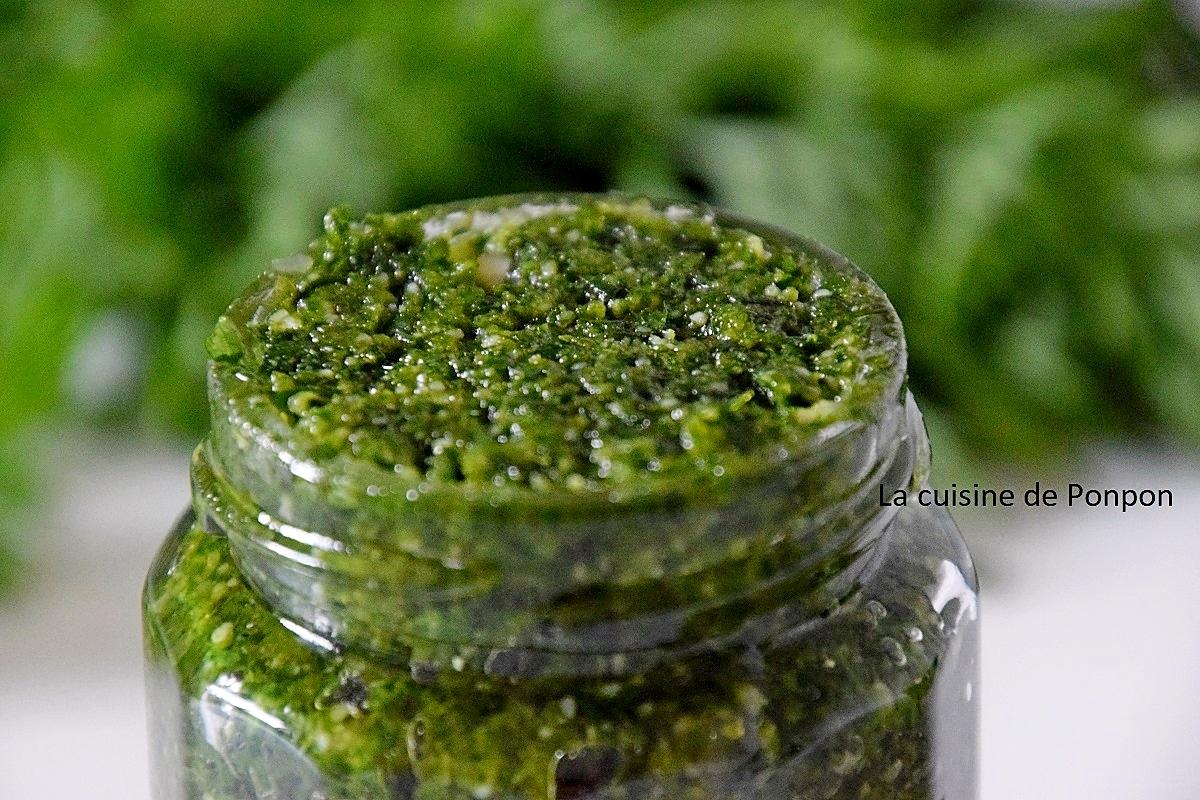 recette Pesto aux fanes de carottes