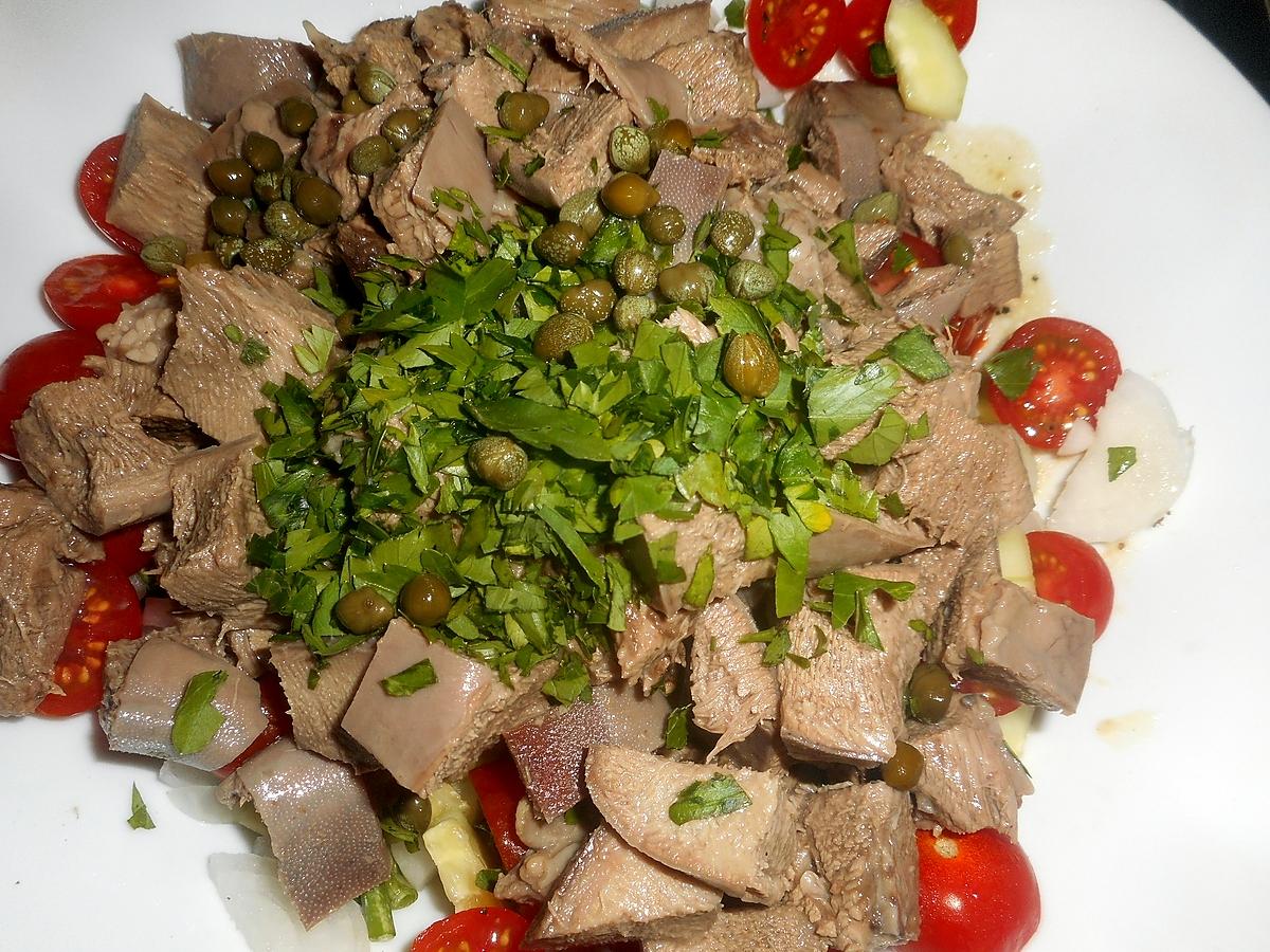 recette Salade de  langue de veau