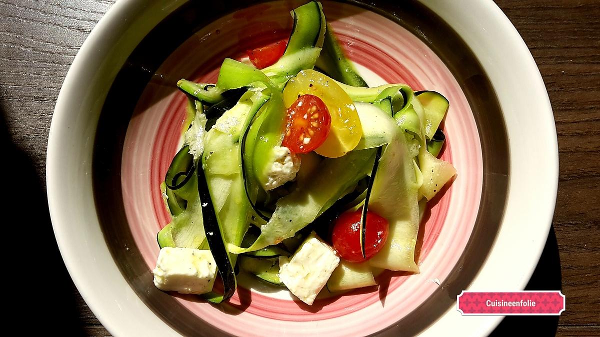 recette Tagliatelles de courgette en salade