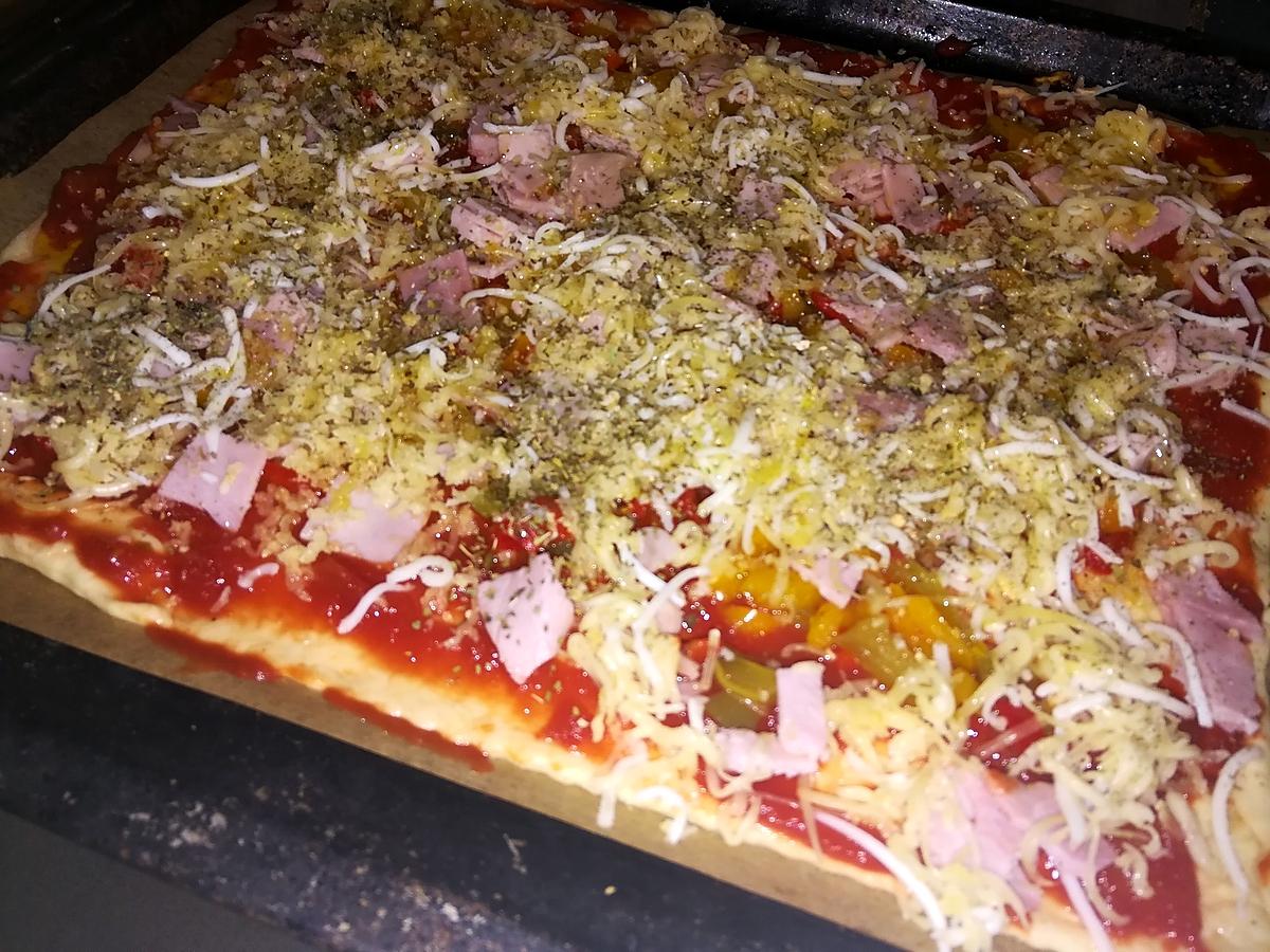 recette Pizza maison jambon poivron