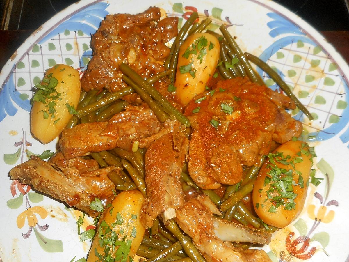 recette Cocotte d agneau aux haricots vert et pommes de terre