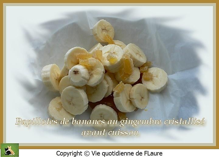 recette Papillotes de bananes au gingembre cristallisé