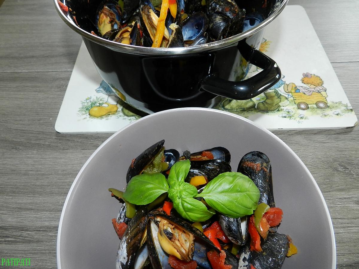 recette Moules sauce provençale piquante au basilic