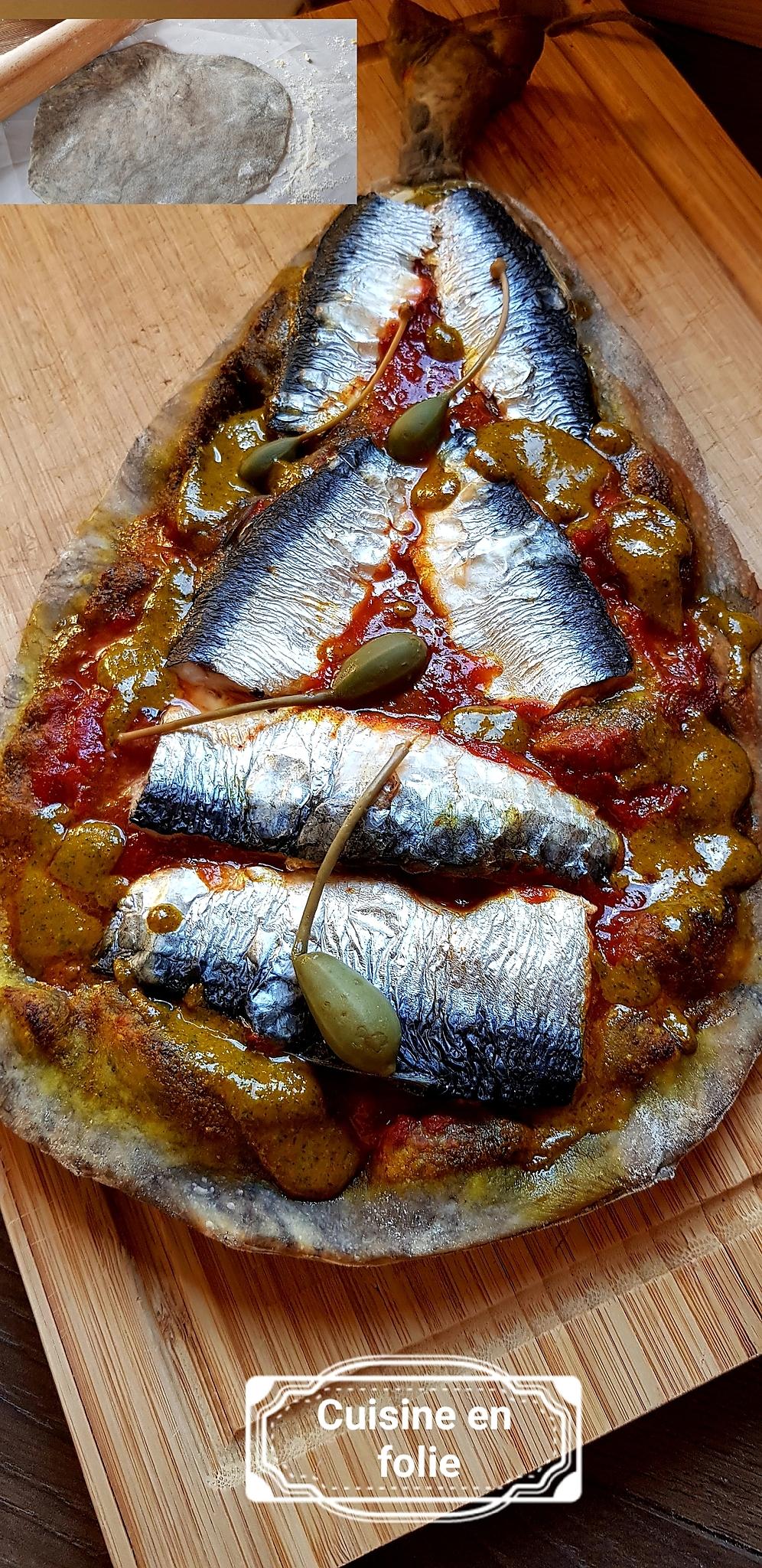 recette Pizza à la sardine et chermoula