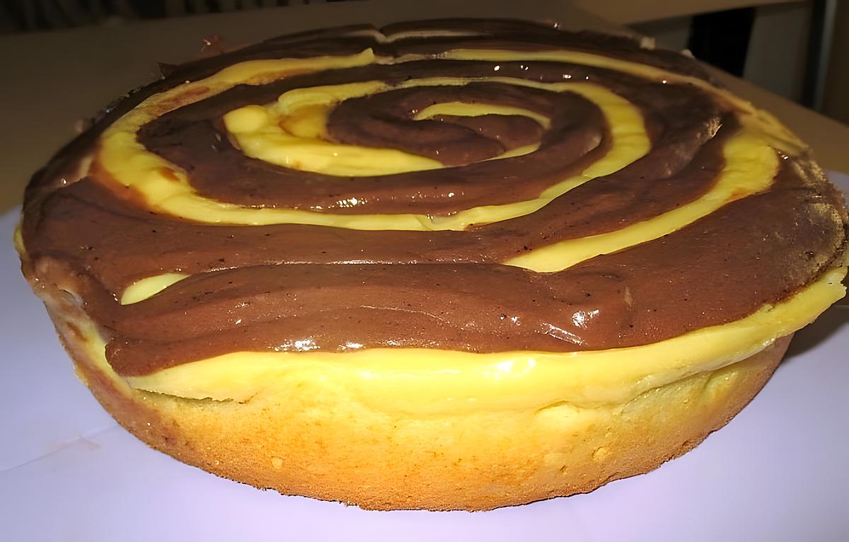 recette TORTA GIRELLA AUX 2 CREMES PATISSIERES