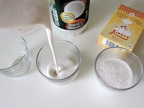 recette Crème au lait de coco, graines de chia et fraises