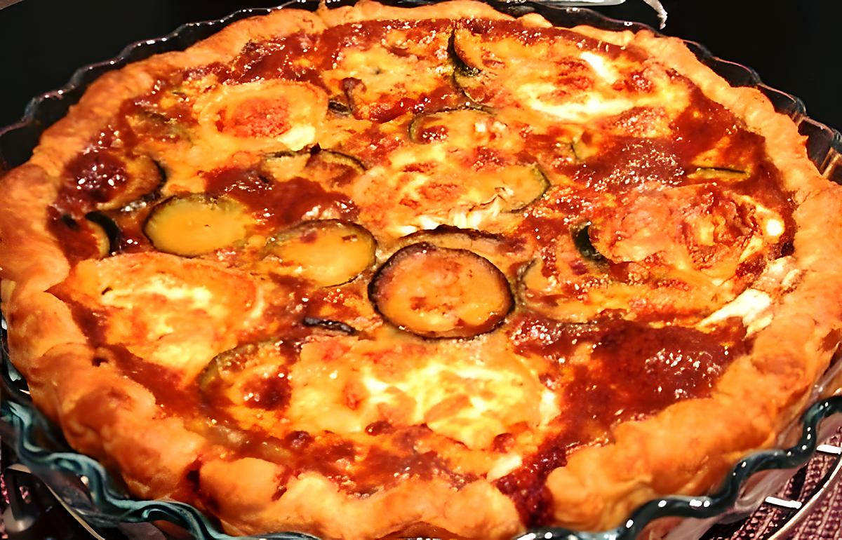 recette Tarte courgettes chévre