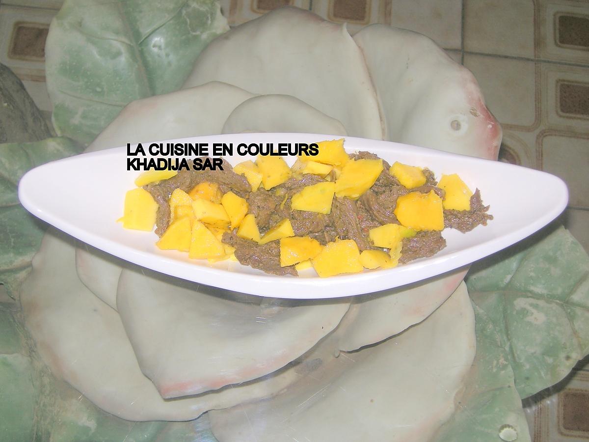 recette Emincé de boeuf à la mangue