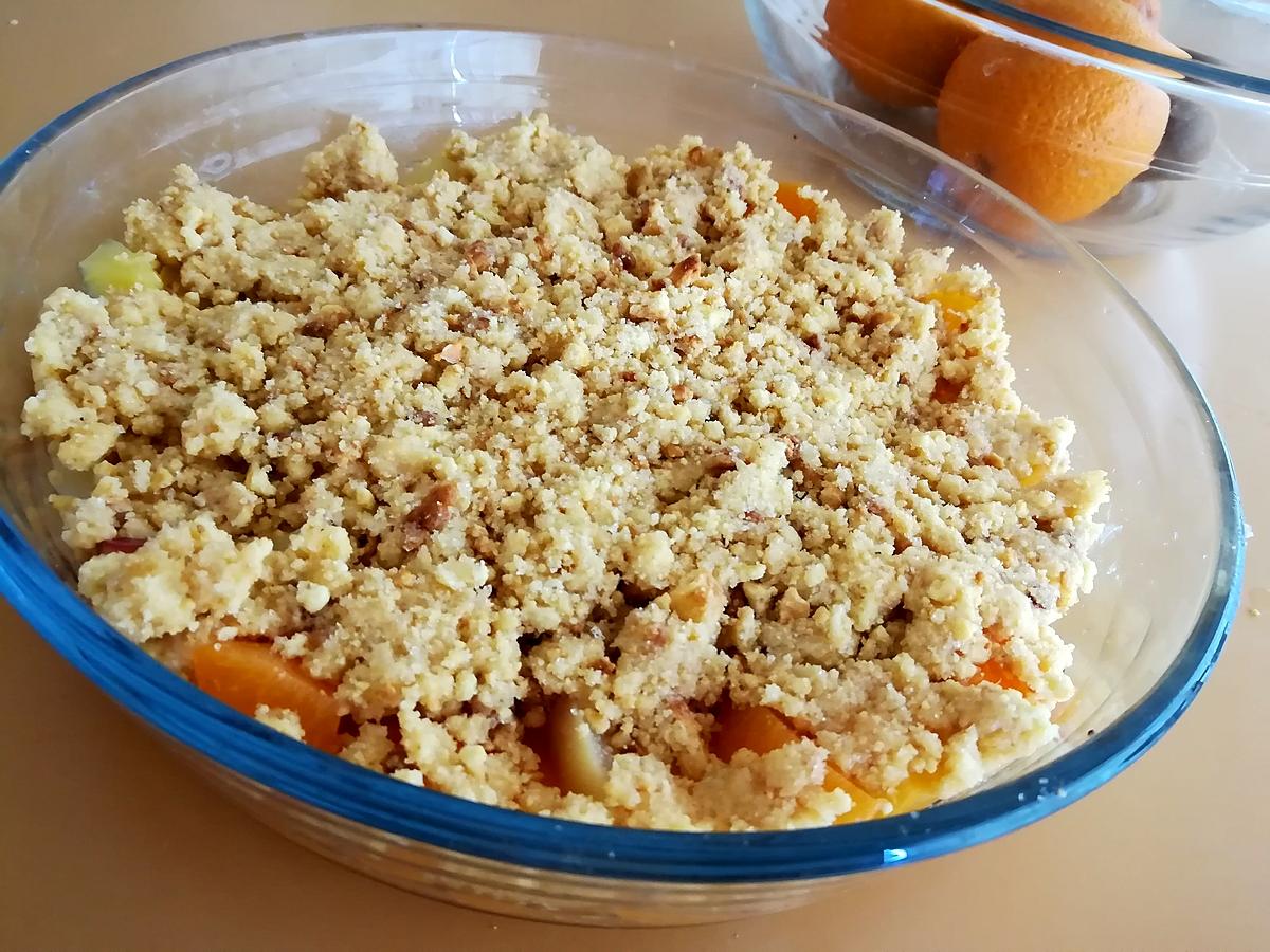 recette Crumble abricots brugnons au petits beurres