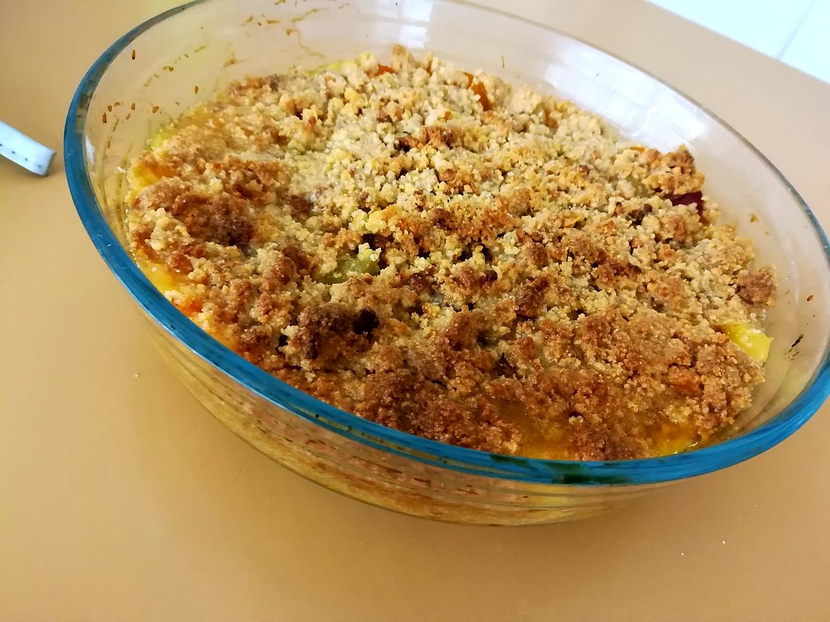 recette Crumble abricots brugnons au petits beurres