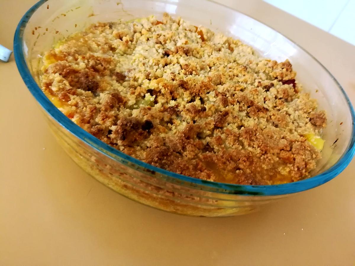 recette Crumble abricots brugnons au petits beurres