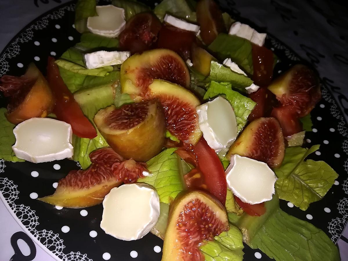 recette Salade romaine au chèvre et aux figues