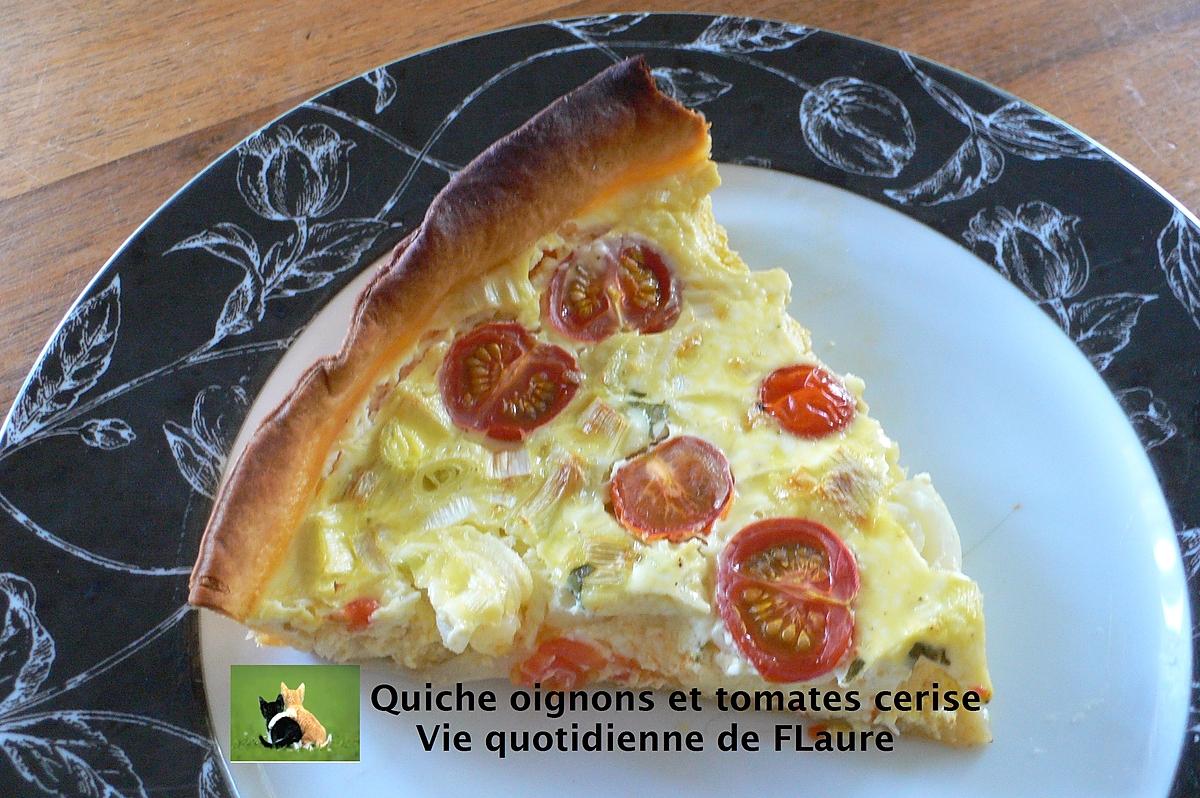 recette Quiche oignons et tomates cerise