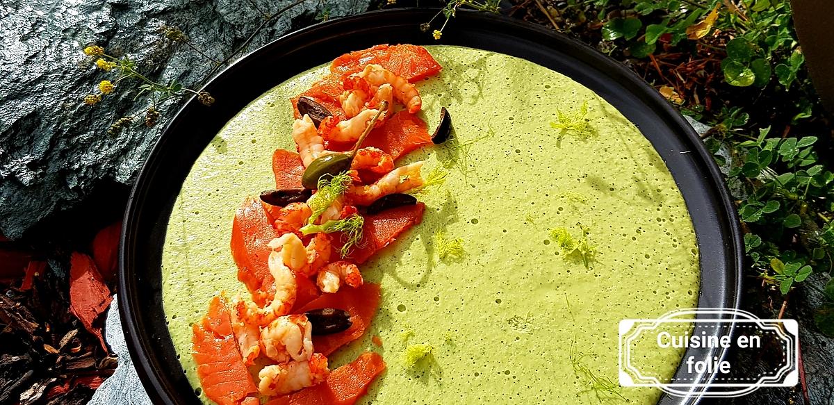 recette Panna cotta de courgette, saumon sauvage et ecrevisses