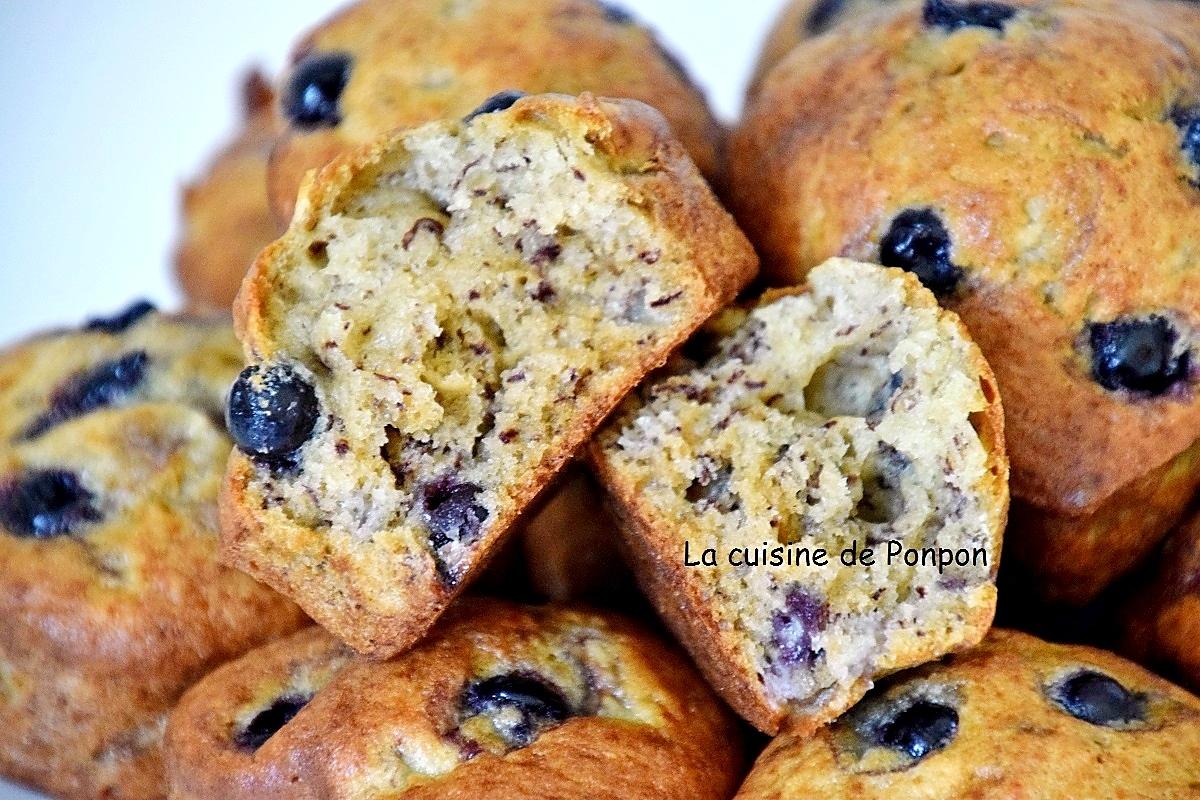 recette Muffin aux bananes et cassis