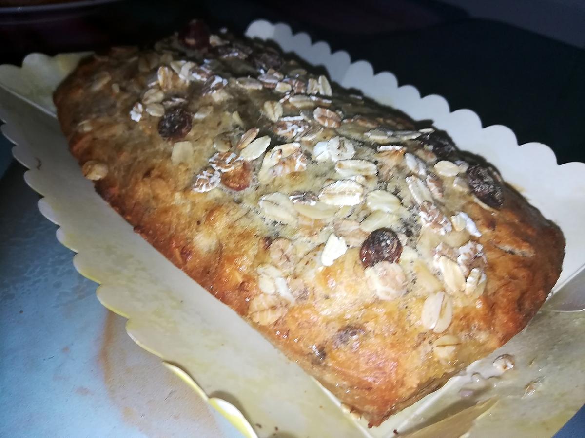 recette Cake a la banane (banana bread) et au muesli