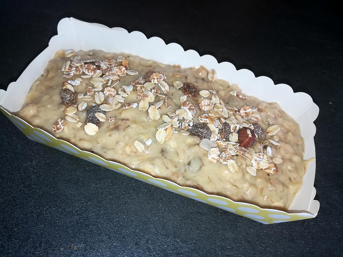 recette Cake a la banane (banana bread) et au muesli