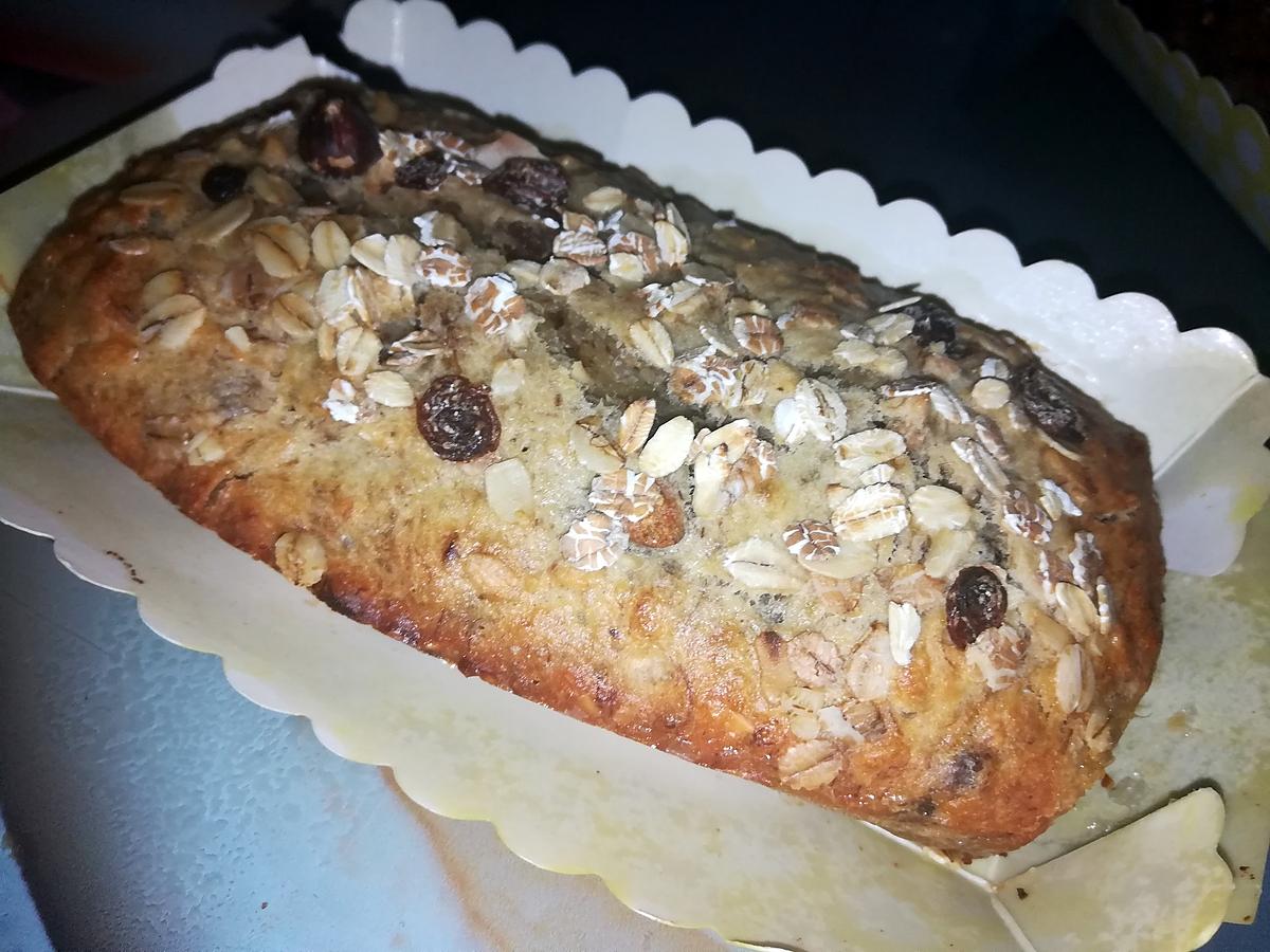 recette Cake a la banane (banana bread) et au muesli