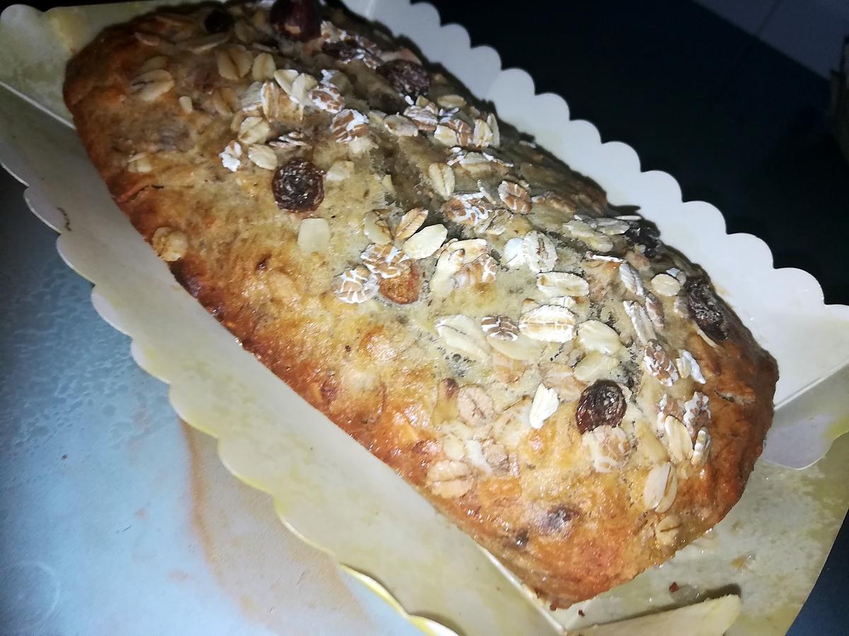 recette Cake a la banane (banana bread) et au muesli