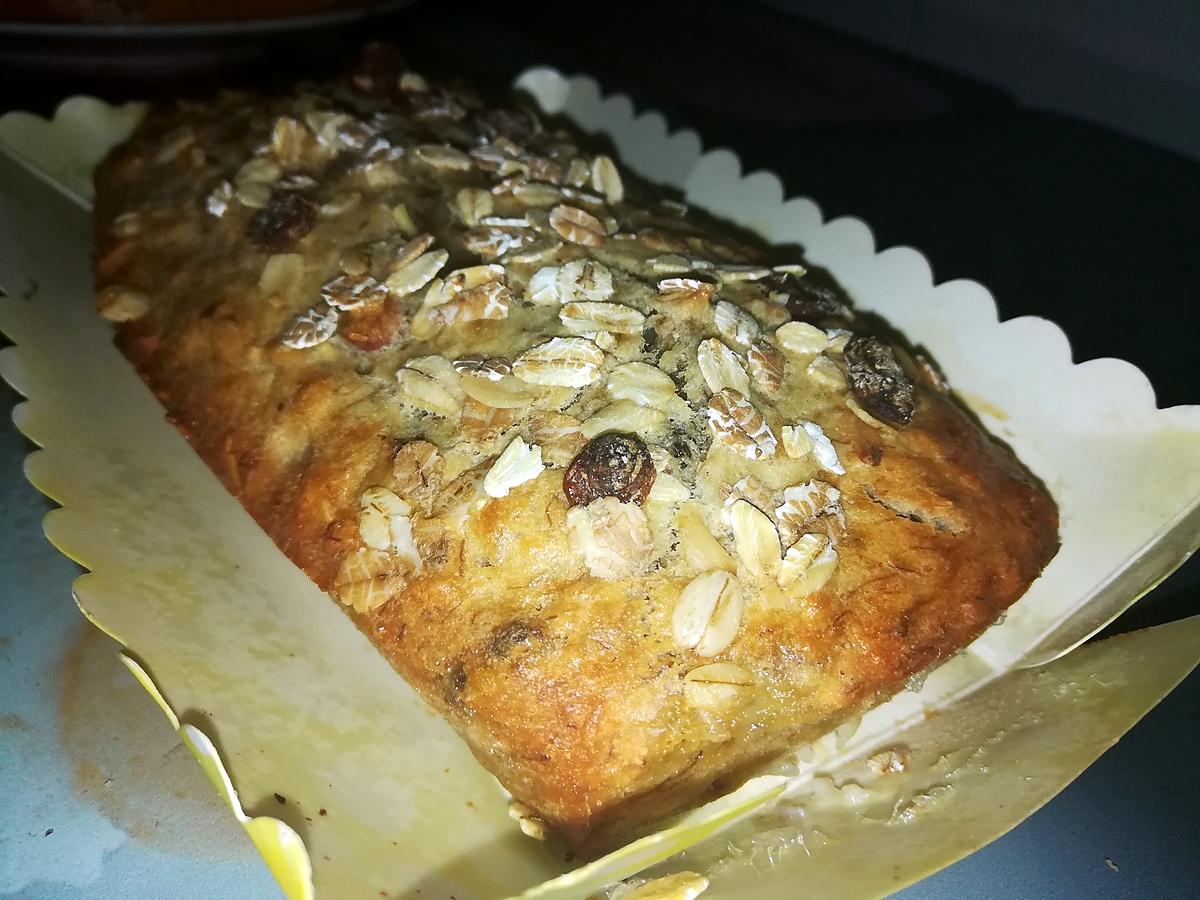 recette Cake a la banane (banana bread) et au muesli