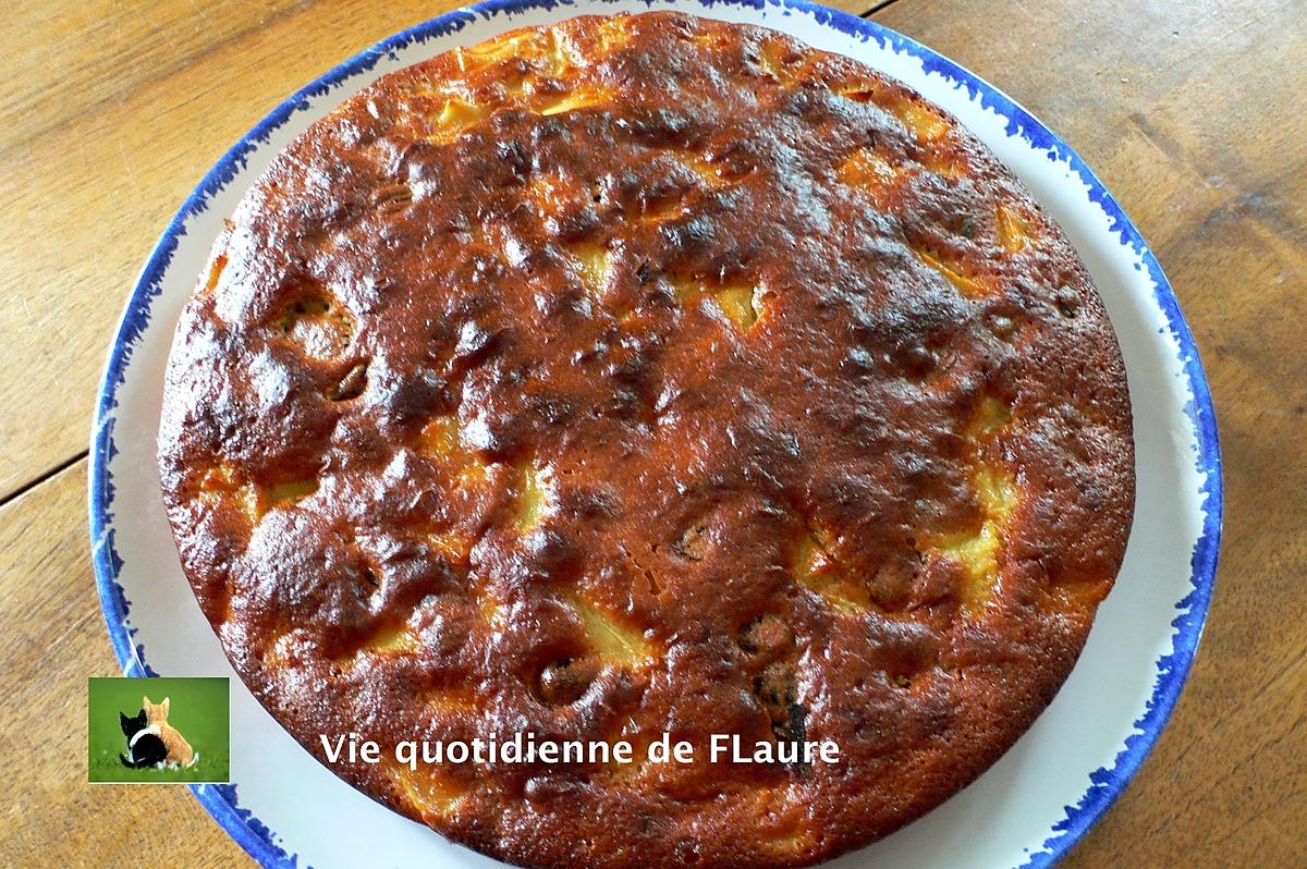 recette Gâteau au yaourt pomme, Cranberry et noix de Pécan