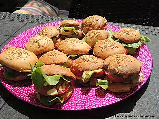 recette Mini buns au poulet