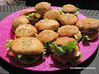 recette Mini buns au poulet