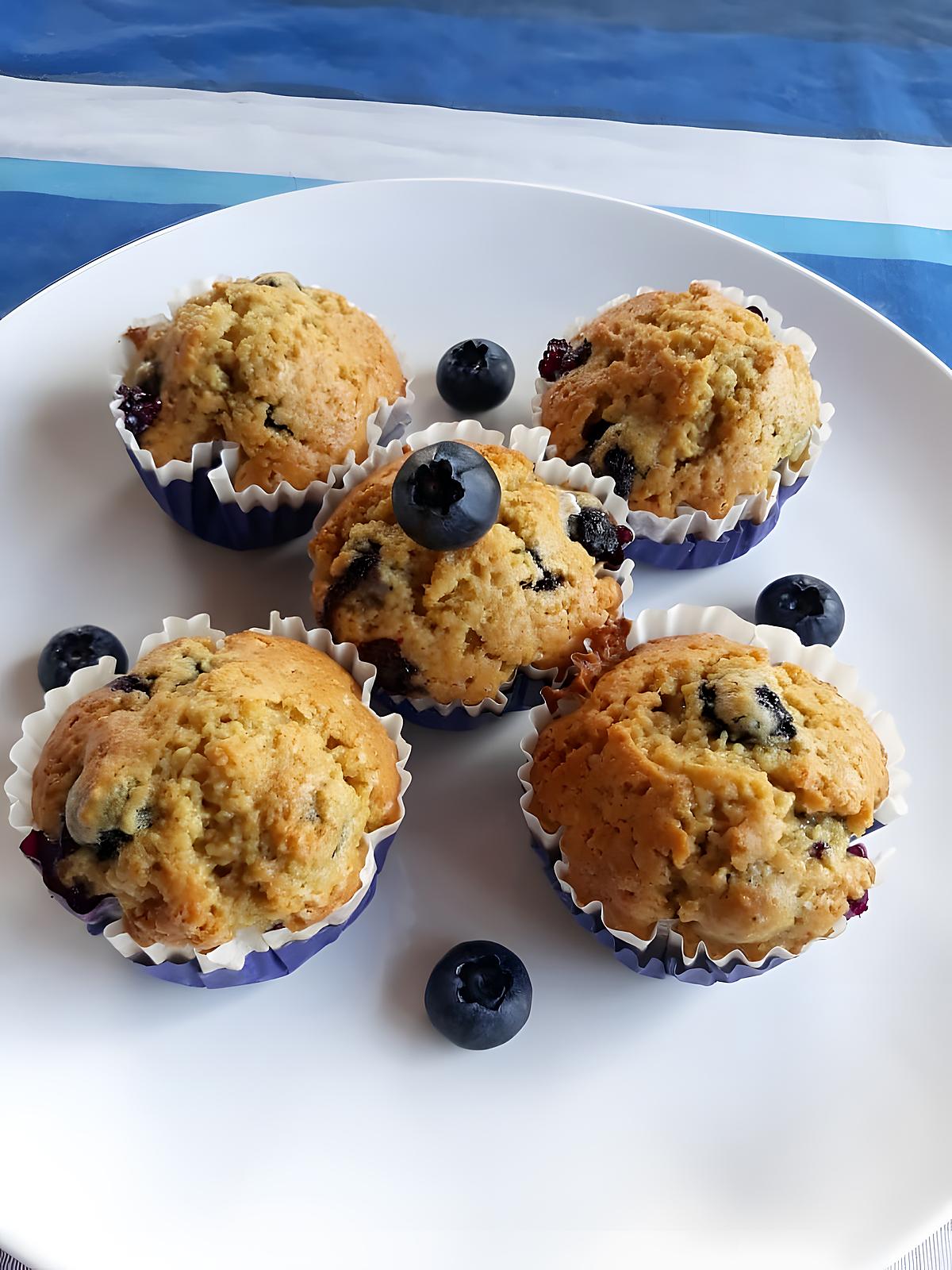 recette Muffins aux myrtilles sans beurre