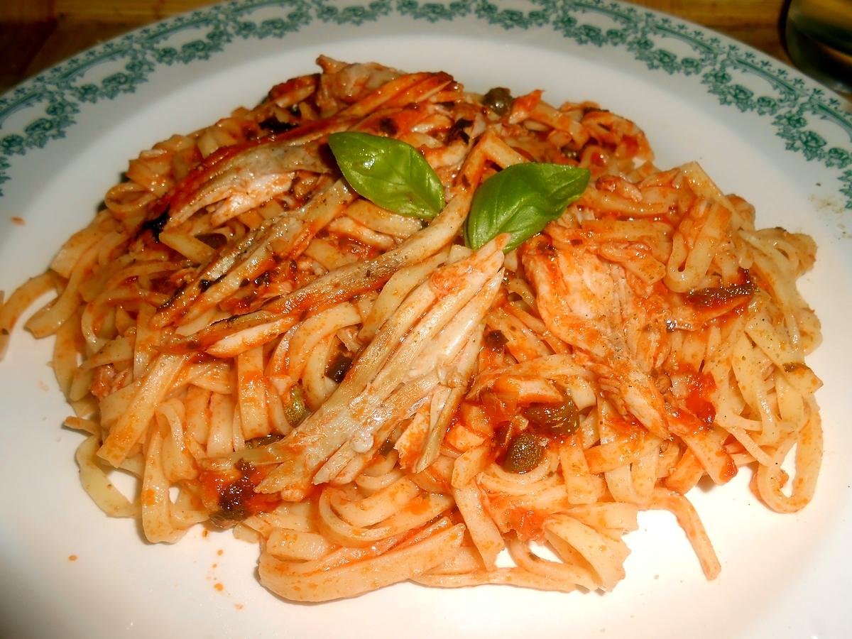 recette FETTUCCINI EFFILOCHEE DE RAIE