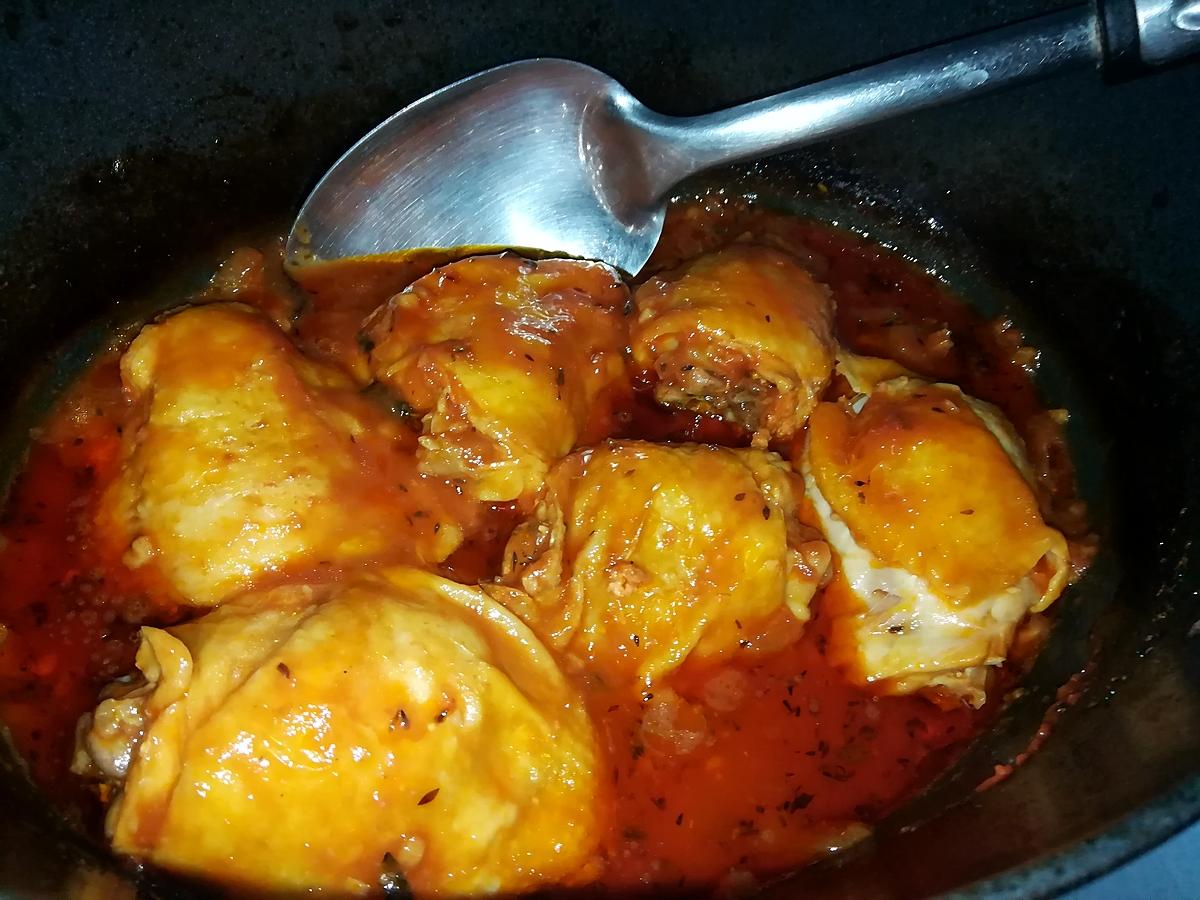 recette Mijoté de poulet au cèpes