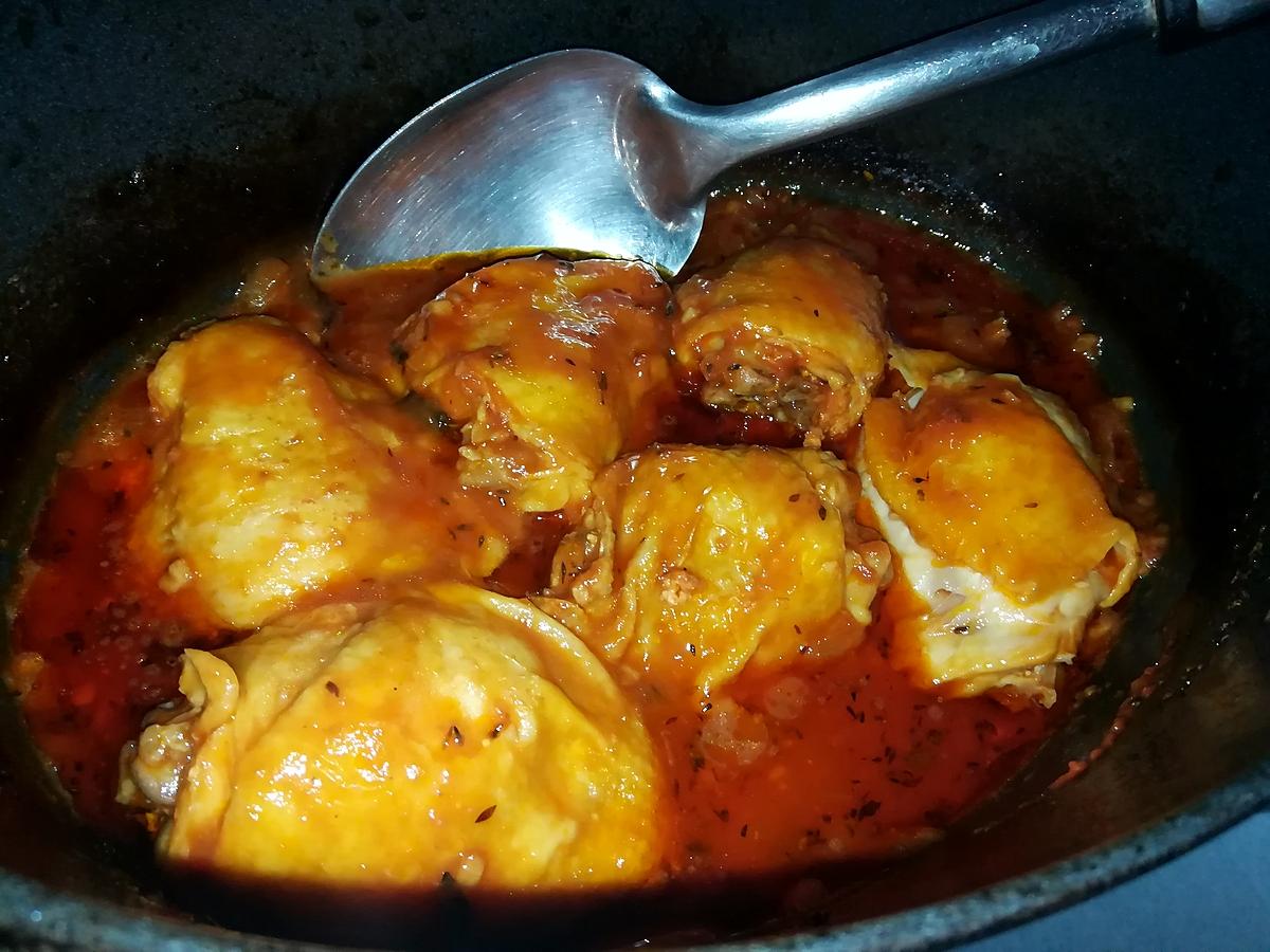 recette Mijoté de poulet au cèpes