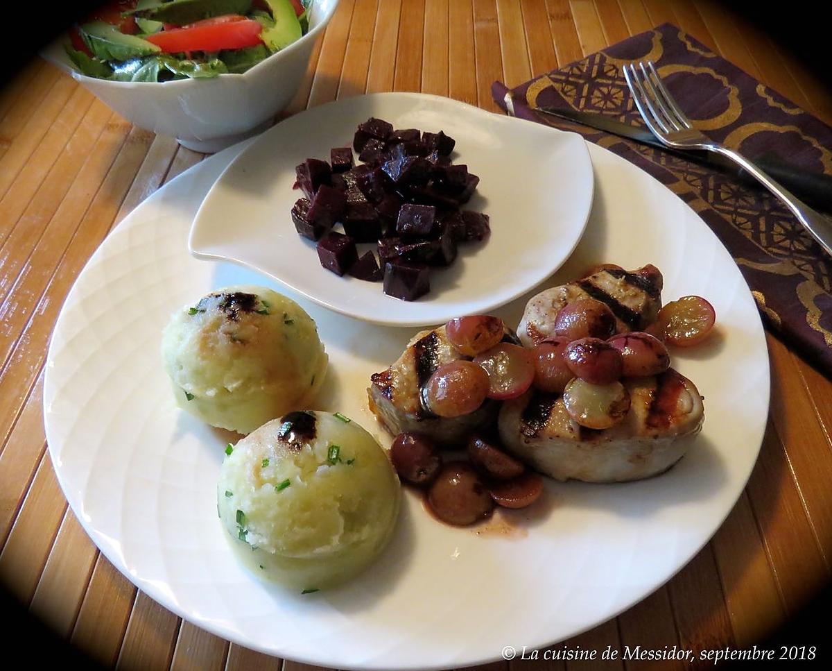 recette Filet de porc bbq, sauce aux raisins