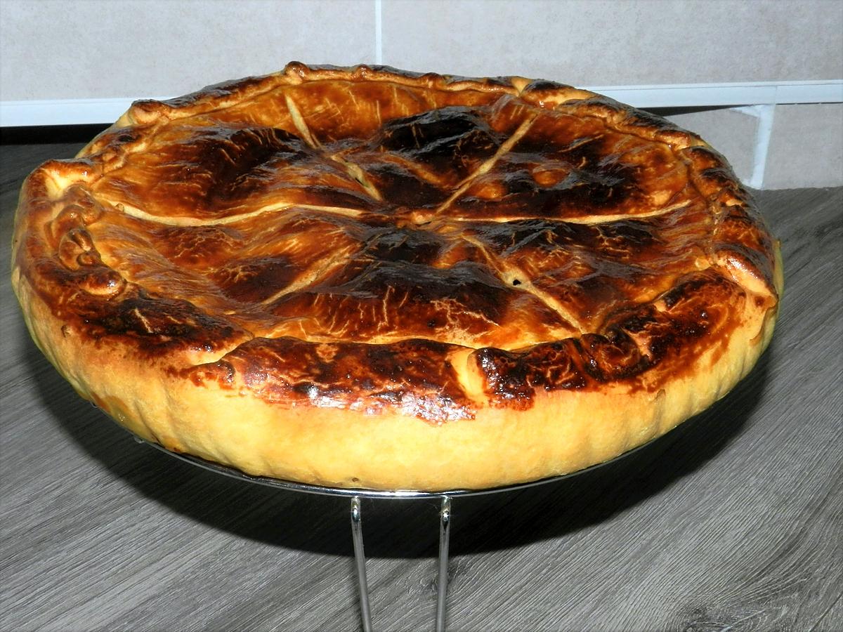 recette Tarte couverte aux pommes et crème pâtissière