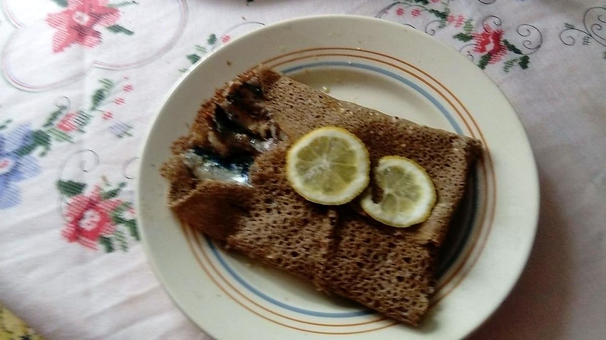 recette galette  blé noir et sardines fraiches