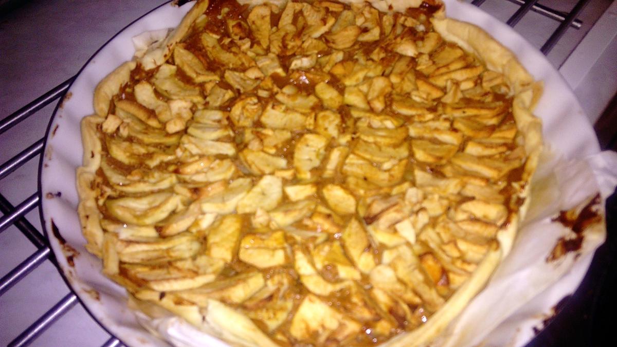 recette tarte pommes   confiture  de lait