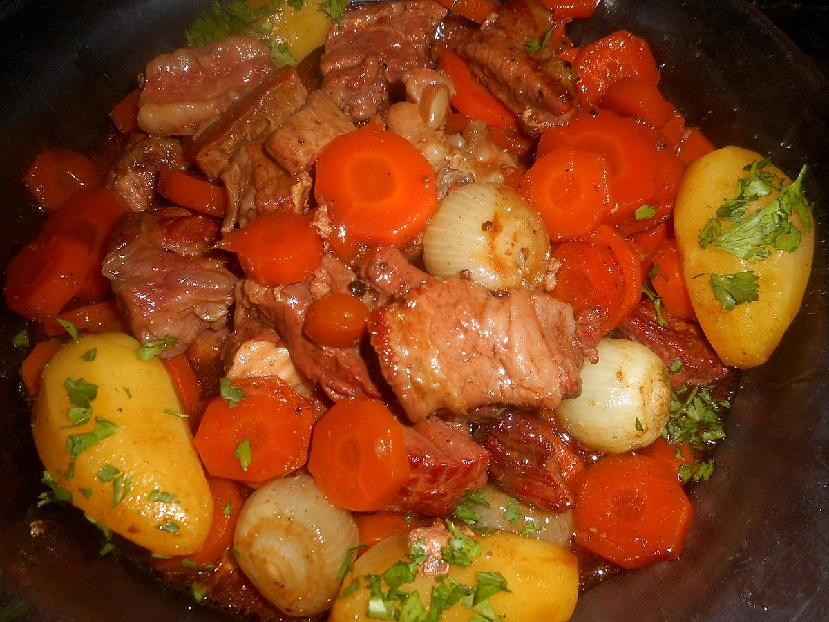 recette Tendrons de veau aux carottes des sables mijotés en cocotte