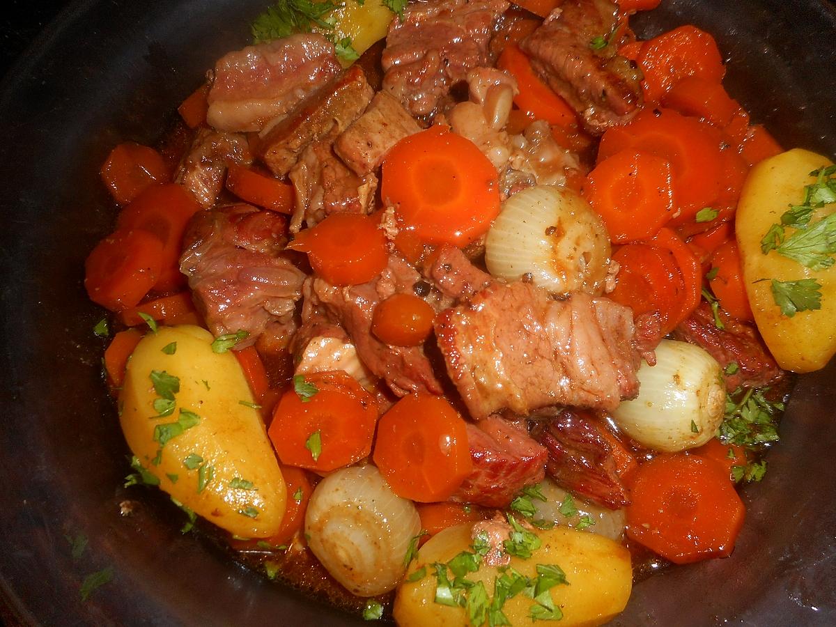 recette Tendrons de veau aux carottes des sables mijotés en cocotte